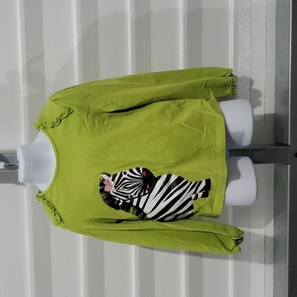 Girls zebra shirt ‎ size  6